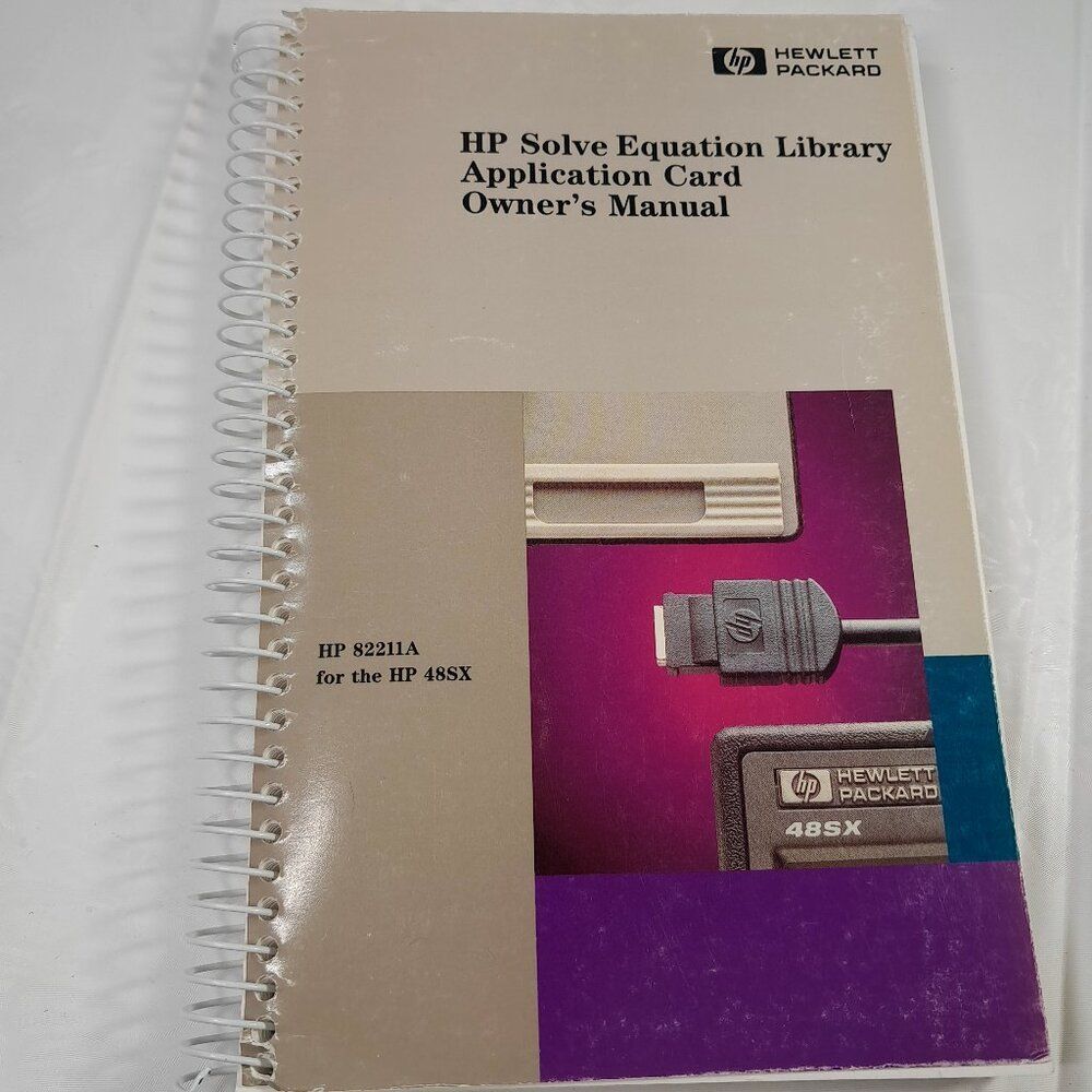 HEWLETT PACKARD HP Solve Equation Library‎ Application Card Owner's Manual 8211A